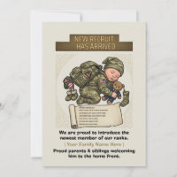 Annonce de naissance militaire Nouvelle recrue gar