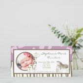 Faire-part Annonce de naissance photo 4x8 Jacana Fille Jungle (Debout devant)