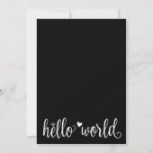 Faire-part Annonce de naissance Photo Hello World Stat (Dos)
