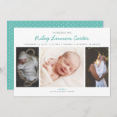 Faire-part Annonce de naissance photo Introduction amicale (Devant / Derrière)