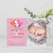 Faire-part Annonce de naissance pour la Saint-Valentin Bouque (Debout devant)