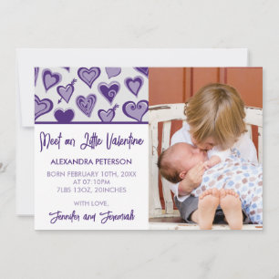 Faire-part Annonce de naissance pour la Saint-Valentin notre 