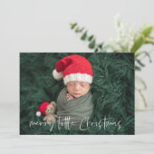 Faire-part Annonce de naissance pour les fêtes de Noël (Debout devant)