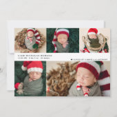 Faire-part Annonce de naissance pour les fêtes de Noël (Dos)
