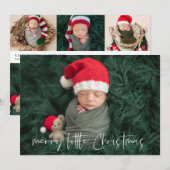 Faire-part Annonce de naissance pour les fêtes de Noël (Devant / Derrière)