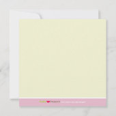 Faire-part Annonce de naissance rose patchwork carré designer (Dos)