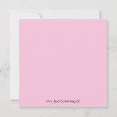 Faire-part Annonce de naissance Rose rose noir (Dos)
