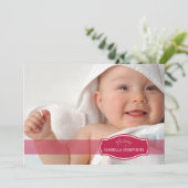 Faire-part Annonce de naissance simplement élégante (cranberr (Debout devant)