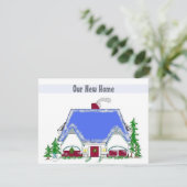 Faire-part Annonce de notre nouvelle maison (Debout devant)