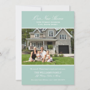 Faire-part Annonce de notre nouvelle maison Elegant Seafoam