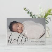 Faire-part Annonce de photo de bébé simple moderne (Debout devant)