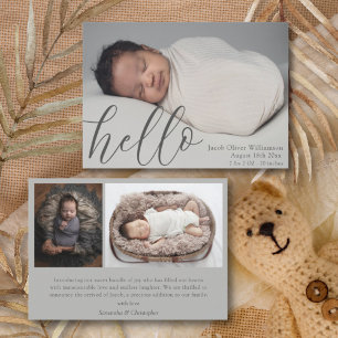 Faire-part Annonce de photo de bébé simple moderne