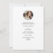 Faire-part Annonce de remise de diplôme avec QR Code et vidéo (Dos)