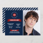 Faire-part Annonce de remise de diplôme Classique Bannière Na (Devant / Derrière)