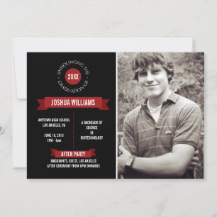 Faire-part Annonce de remise de diplôme Classique Bannière No