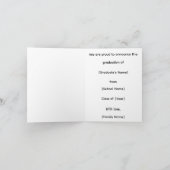 Faire-part Annonce de remise de diplôme de chouette (Intérieur)