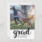 Faire-part Annonce de remise de diplôme photo moderne (Devant)