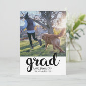 Faire-part Annonce de remise de diplôme photo moderne (Debout devant)