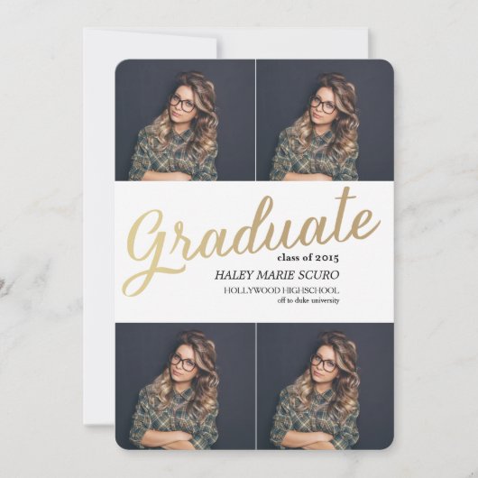 Faire-part Annonce de remise de diplômé PROMOTION 2015 (Devant)