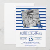 Faire-part Annonce de remise de diplôme rayée du Kentucky (Devant / Derrière)