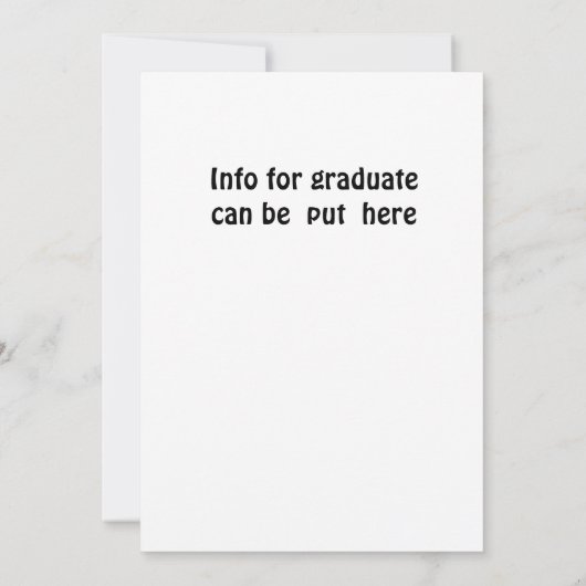 Faire-part Annonce de remise de diplômes (Dos)