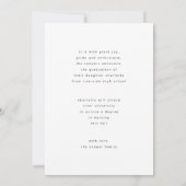 Faire-part Annonce de remise de diplômes avec écriture modern (Dos)