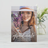 Faire-part Annonce de remise de diplômes avec superposition d (Debout devant)