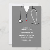 Faire-part Annonce de remise de diplômes d'école d'infirmière (Devant)