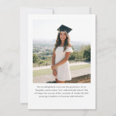 Faire-part Annonce de remise de diplômes moderne et simple av (Dos)