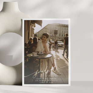 Faire-part Annonce de remise de diplômes photo avec superposi