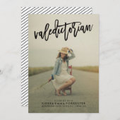 Faire-part Annonce de remise des diplômes avec photo du major (Devant / Derrière)