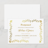 Faire-part Annonce de report chic (Devant / Derrière)