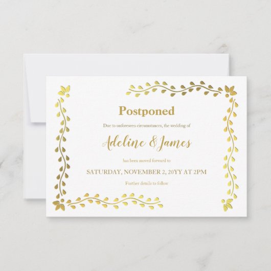 Faire-part Annonce de report de date (Devant)