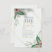 Faire-part Annonce de report de date de changement (Devant / Derrière)