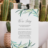 Faire-part Annonce de report de mariage botanique feuillu