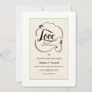 Faire-part Annonce de report de mariage Love Wins