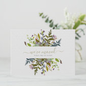 Faire-part Annonce Déclaration Script Élégant Floral Nous Avo (Debout devant)