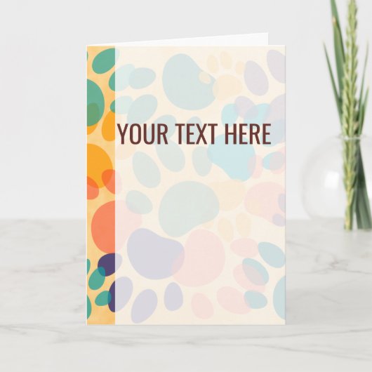 Faire-part Annonce d'empreintes de pattes de chien à motif co (Devant)