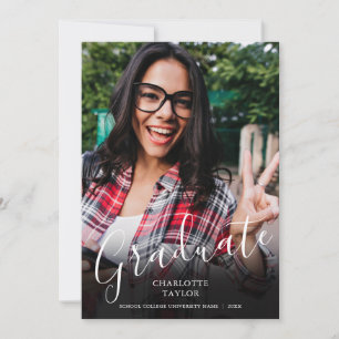 Faire-part Annonce d'un diplôme de fin d'études de script élé