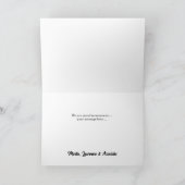 Faire-part Annonce d'un partenaire commercial Red Damask (Intérieur)