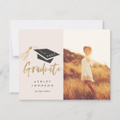 Faire-part Annonce d'une licence et d'une huile d'or Tassel (Devant)