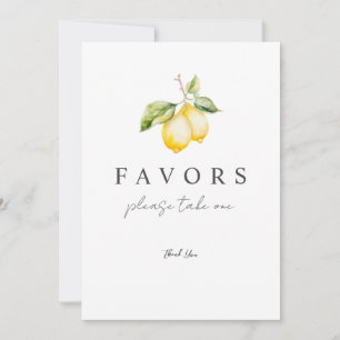 Faire-part Annonce enseigne Citron Citrus Eté