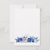 Faire-part Annonce Fleurie Bleue (Dos)