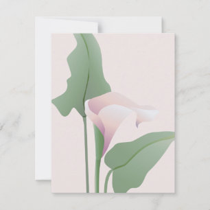 Faire-part Annonce florale au lys calla rose