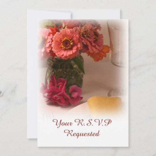 Faire-part Annonce florale d'été de mariage (Devant)