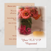 Faire-part Annonce florale d'été de mariage (Devant / Derrière)