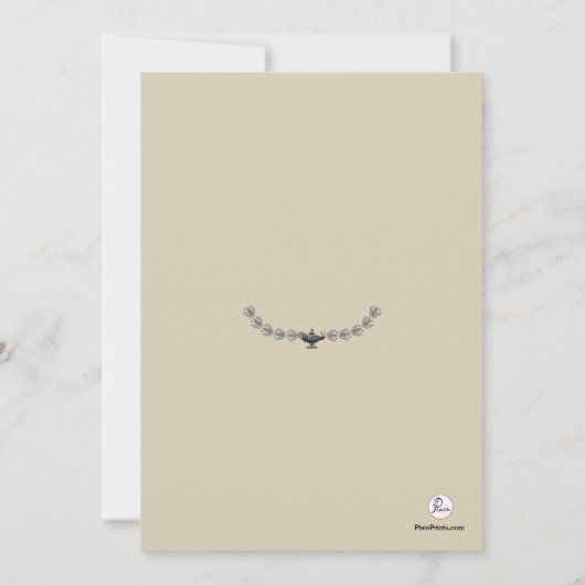 Faire-part Annonce photo de la lampe de la connaissance (Dos)