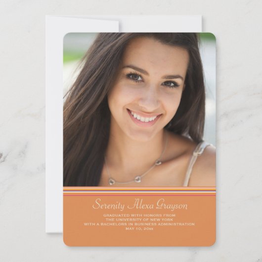 Faire-part Annonce photo des couleurs de la remise des diplôm (Devant)