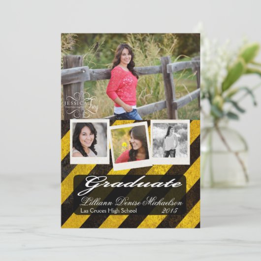 Faire-part Annonce senior 5x7 Bio Hazard Scène de crime (Debout devant)