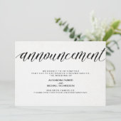 Faire-part Annonce simple d'annulation de mariage (Debout devant)